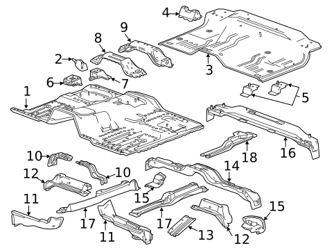 Floor - Cab for 2019 Chevrolet Silverado 1500 LD #0