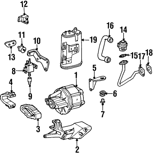 1404700459 - Emission System: Vapor Canister for Mercedes-Benz Image