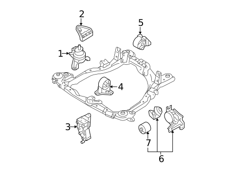 Engine & Trans Mounting for 2006 Kia Sportage #0
