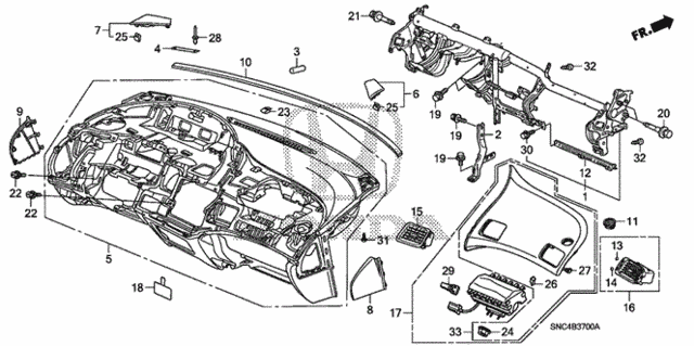 Instrument Panel for 2006 Honda Civic #0