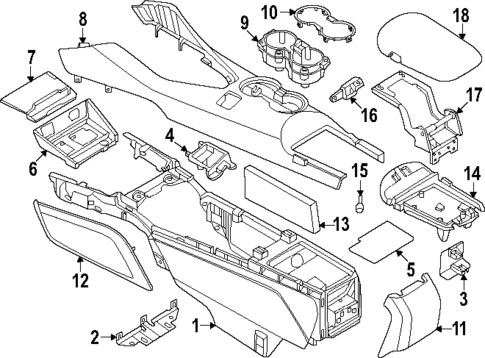 Console for 2024 Ford Mustang #1