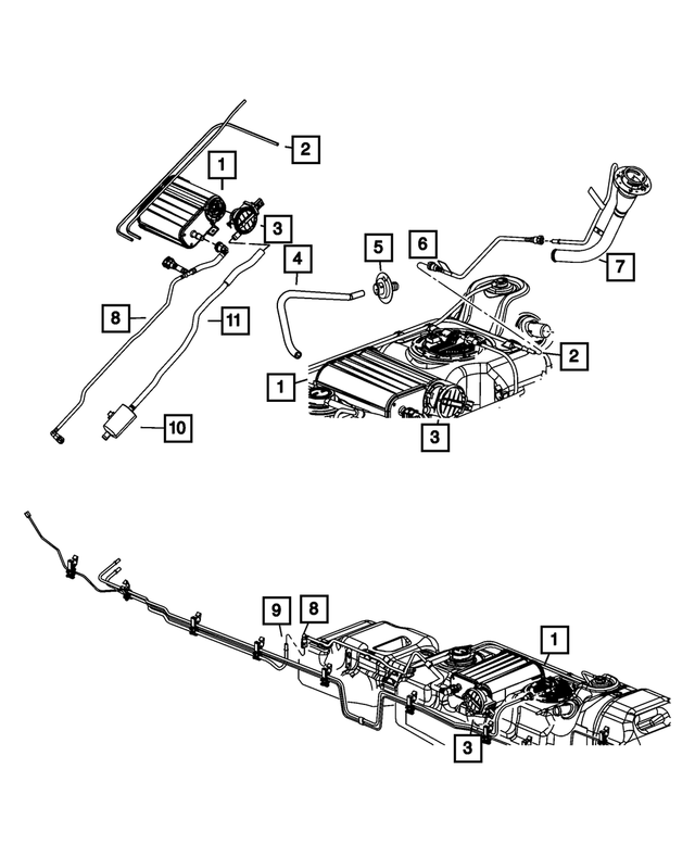 52013196AA - Emission Controls: Fuel Vapor Recirculation Tube for Mopar Image