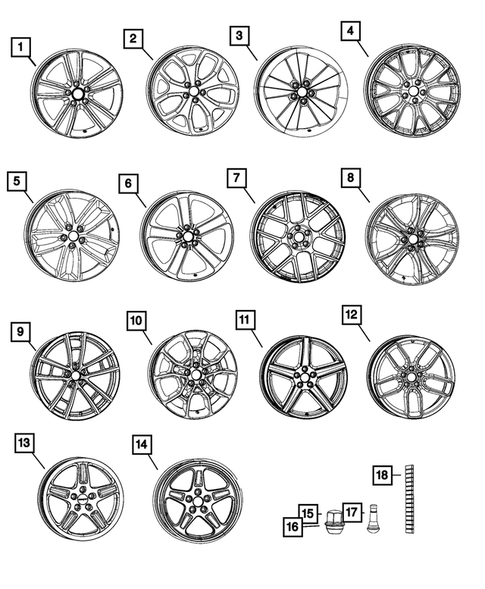 Wheels, Tires and Hardware for 2018 Dodge Challenger #0