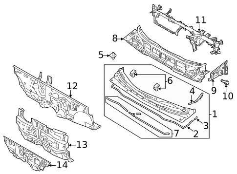 Cowl for 2011 Kia Forte #0