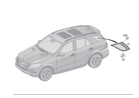 Rear Side Window for 2018 Mercedes-Benz GLE550e #0