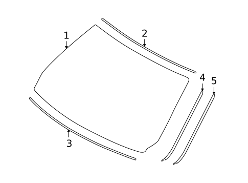 Glass - Windshield for 2011 BMW 335d #0