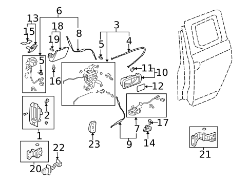Rear Door for 2007 Honda Element #0