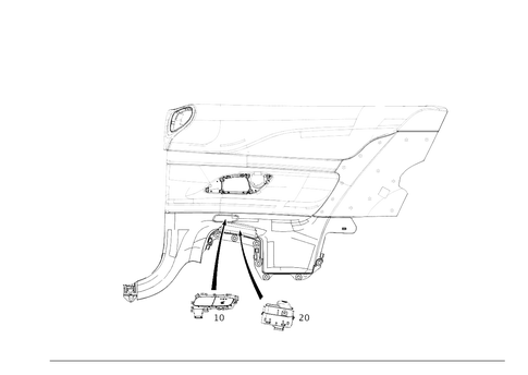 Switch in Rear Side Element for 2023 Mercedes-Benz E53 AMG #0