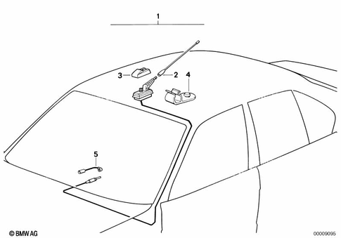 Single Parts Antenna for 1987 BMW M3 #0