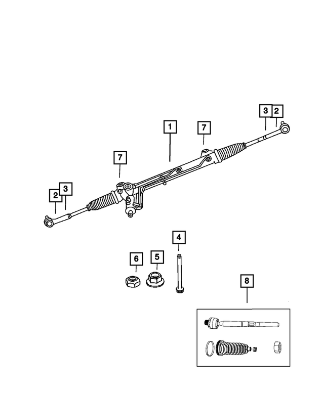 6507706AA - : Power Steering Gear Nut for Mopar Image