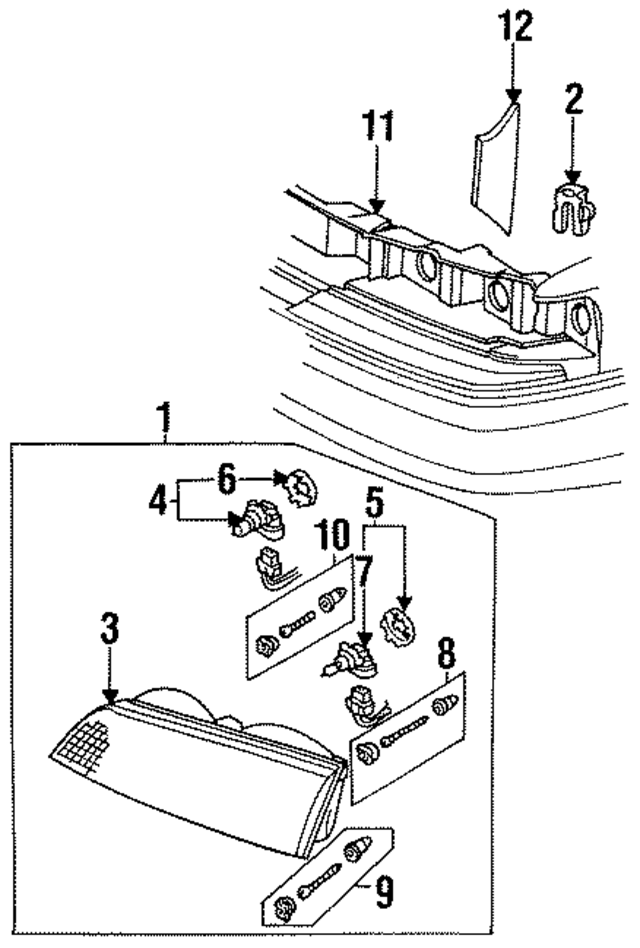 E9SZ13008A - Electrical: Headlamp Assembly for Ford: Thunderbird Image