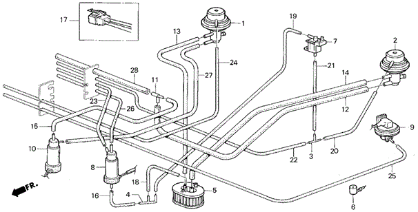 Vacuum Tubing (DX, S, GL: '85-'87) for 1985 Honda Civic #0