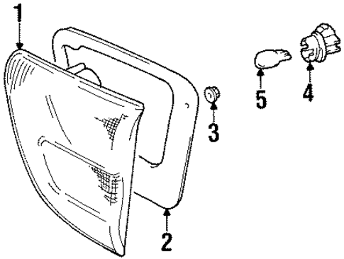 Backup Lamps for 1999 Suzuki Esteem #0