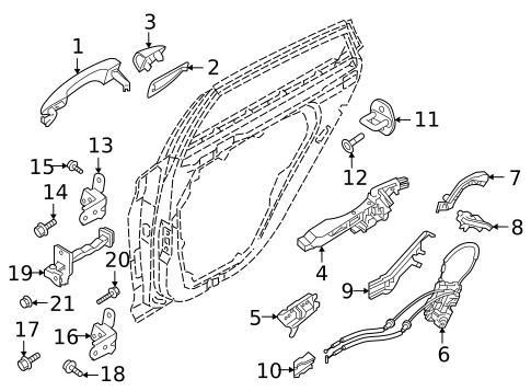 Rear Door for 2018 Hyundai Sonata #0