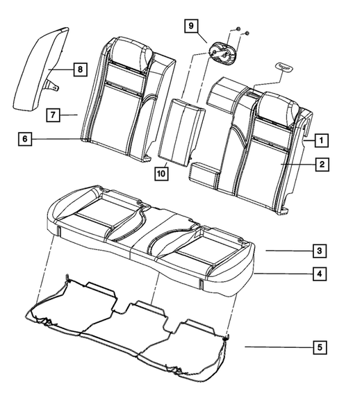 Rear Seats - Second Row for 2014 Chrysler 300 #10