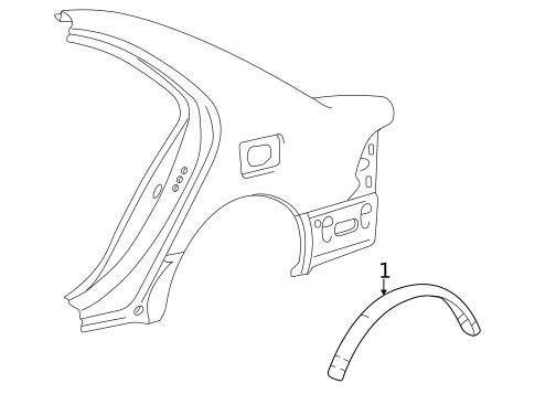 Exterior Trim - Quarter Panel for 2002 Lexus LS430 #0