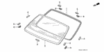 73211S04G10 - : Glass, Rear Windshield (Green) (Asahi) for Honda Image