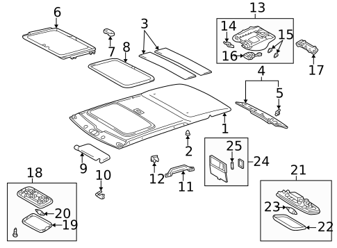 Interior Trim - Roof for 1996 Toyota 4Runner #0