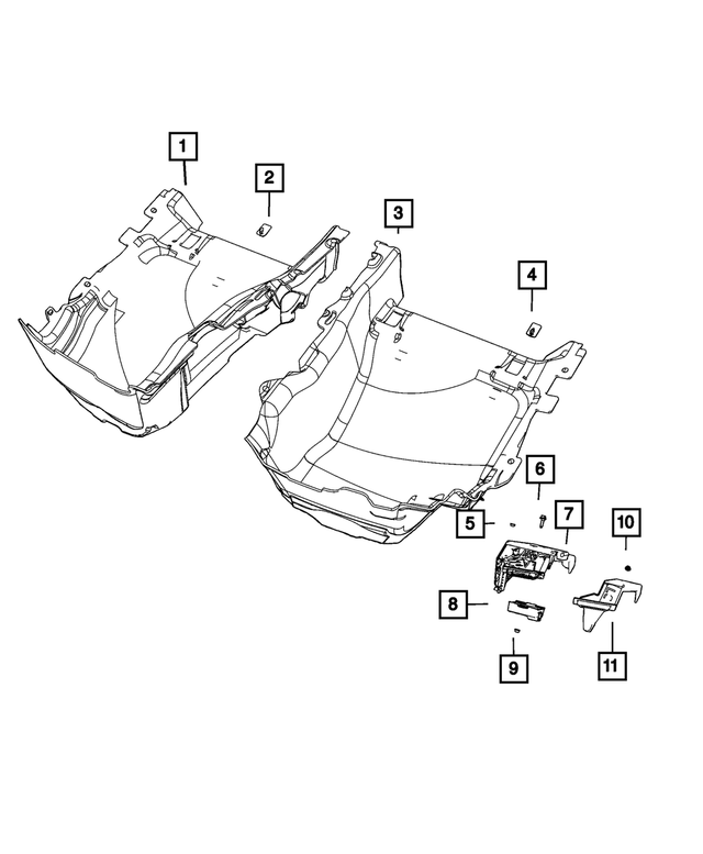 6DW64DX9AB - : Front Floor Carpet, Left for Mopar Image