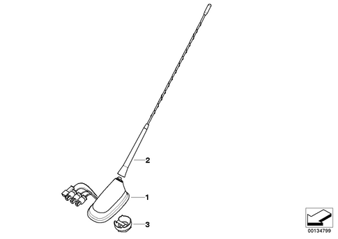 Single Parts Antenna for 2006 Mini Cooper S #0