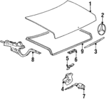 1267500487 - : Hinge for Mercedes-Benz Image