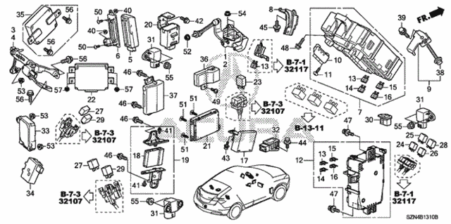 Control Unit (Cabin) (1) for 2011 Acura ZDX #0