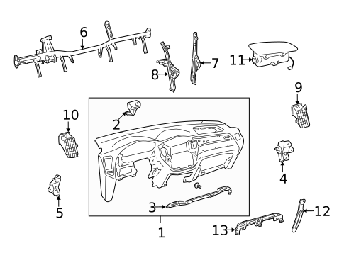 Instrument Panel for 2007 Toyota Highlander #0