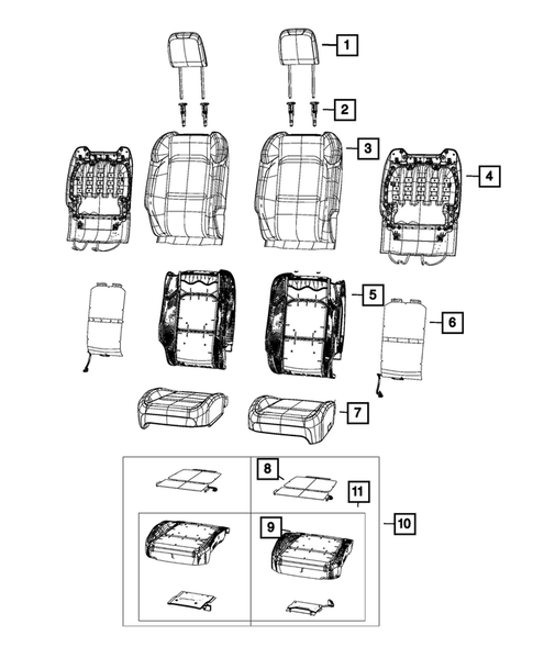 Front Seats - First Row for 2021 Jeep Gladiator #1