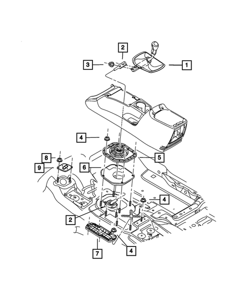 Gear Shift Controls for 2007 Jeep Liberty #0