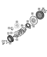 4893955AA - 1.4L Gas; Engine: Engine Crankshaft for Mopar Image