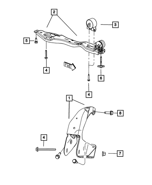 Engine Mounting for 2008 Dodge Grand Caravan #0