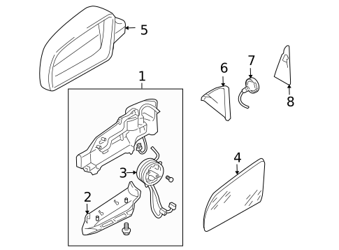 Outside Mirrors for 2007 Audi A4 Quattro #0