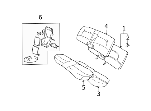 Rear Seat Components for 2004 Pontiac Bonneville #0