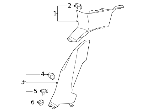 Interior Trim - Quarter Panels for 2019 Volkswagen Golf R #0
