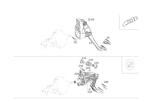 Pedal Assembly with Bearing for 2020 Mercedes-Benz GLA250 #0
