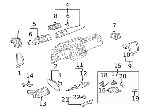 Instrument Panel Components for 2006 Buick Lucerne #0