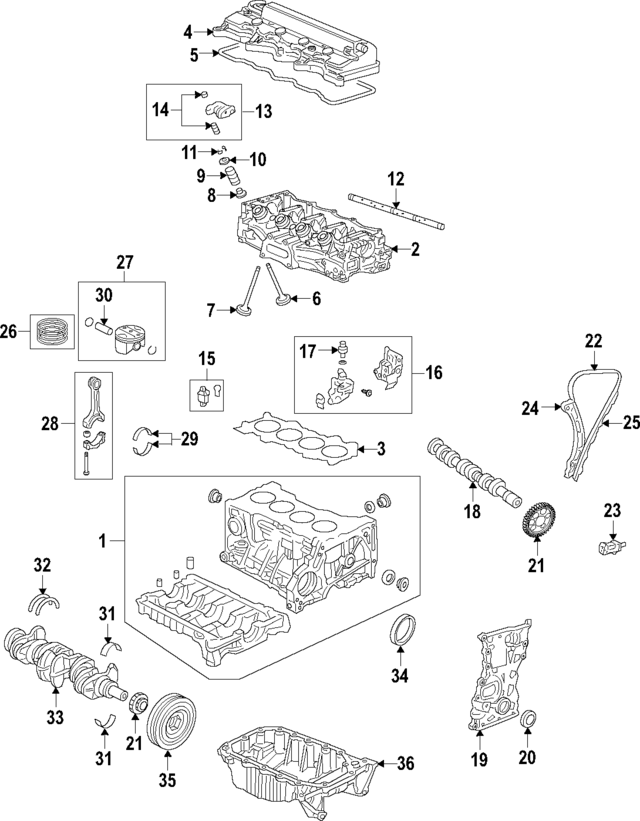 13310RK8J00 - : Engine Crankshaft for Honda Image