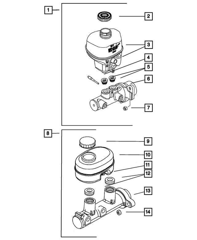 4723394 - Service Brakes: Master Cylinder Reservoir Pin for Mopar Image