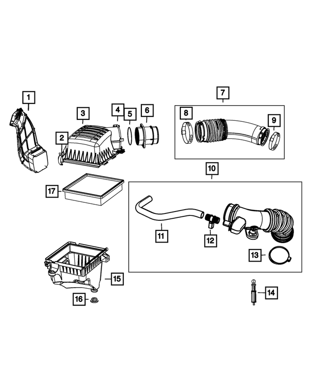 « 68105545AA – Fuel : Air Extérieur Conduit pour Mopar Image »