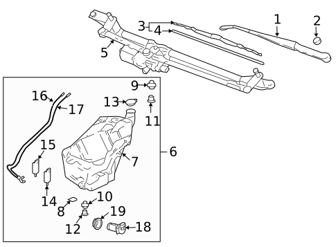 Wiper & Washer Components for 2006 Saab 9-7x #0