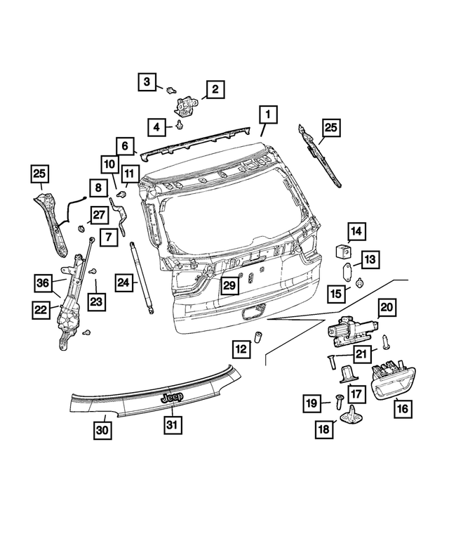 5UN62MSQAD - : License Lamp Applique for Mopar Image