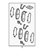 45022TGVA01 - : Pad Set Front for Acura Image
