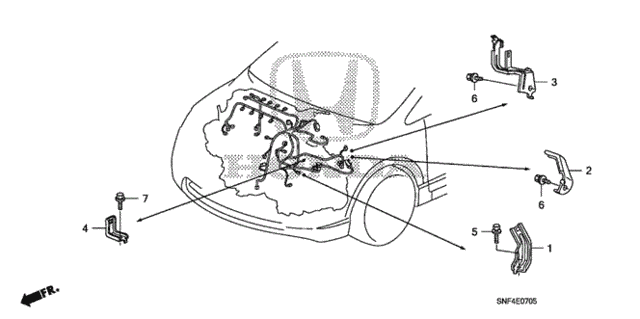 Engine Wire Harness Stay for 2006 Honda Civic #0