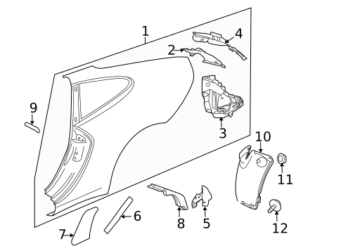 Quarter Panel & Components for 2008 Porsche 911 #0