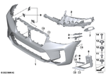 51117886555 - : Trim Cover, Bumper, Primed, Front for BMW Image
