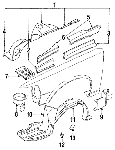 Inner Components for 1996 INFINITI Q45 #0