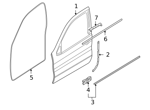 Door & Components for 2004 BMW X5 #0
