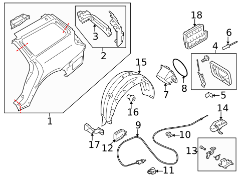 Fuel Door for 2010 Subaru Outback #0