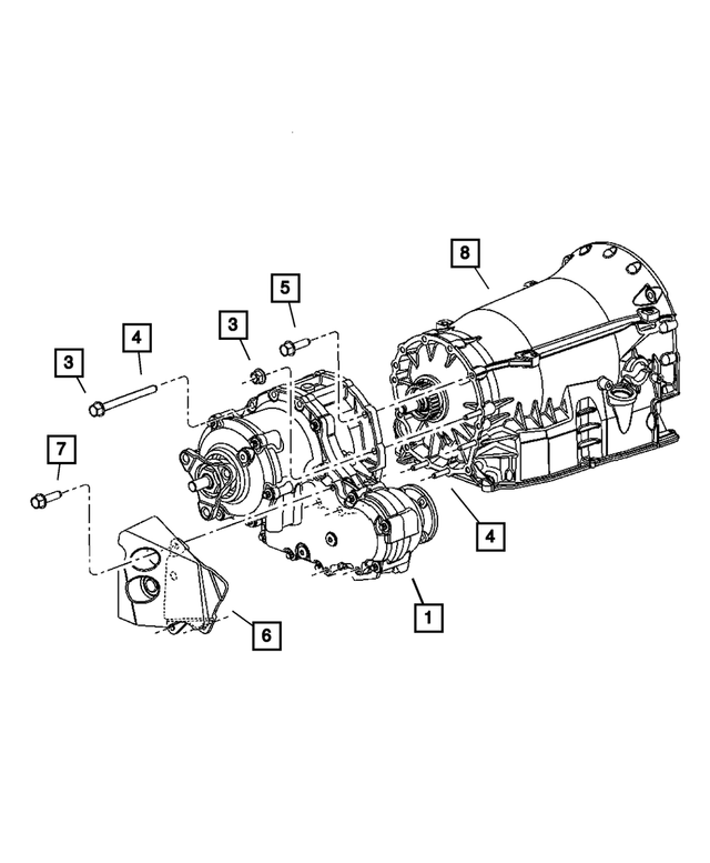 4591953AE - Transfer Case Model MS140: Transfer Case for Mopar Image