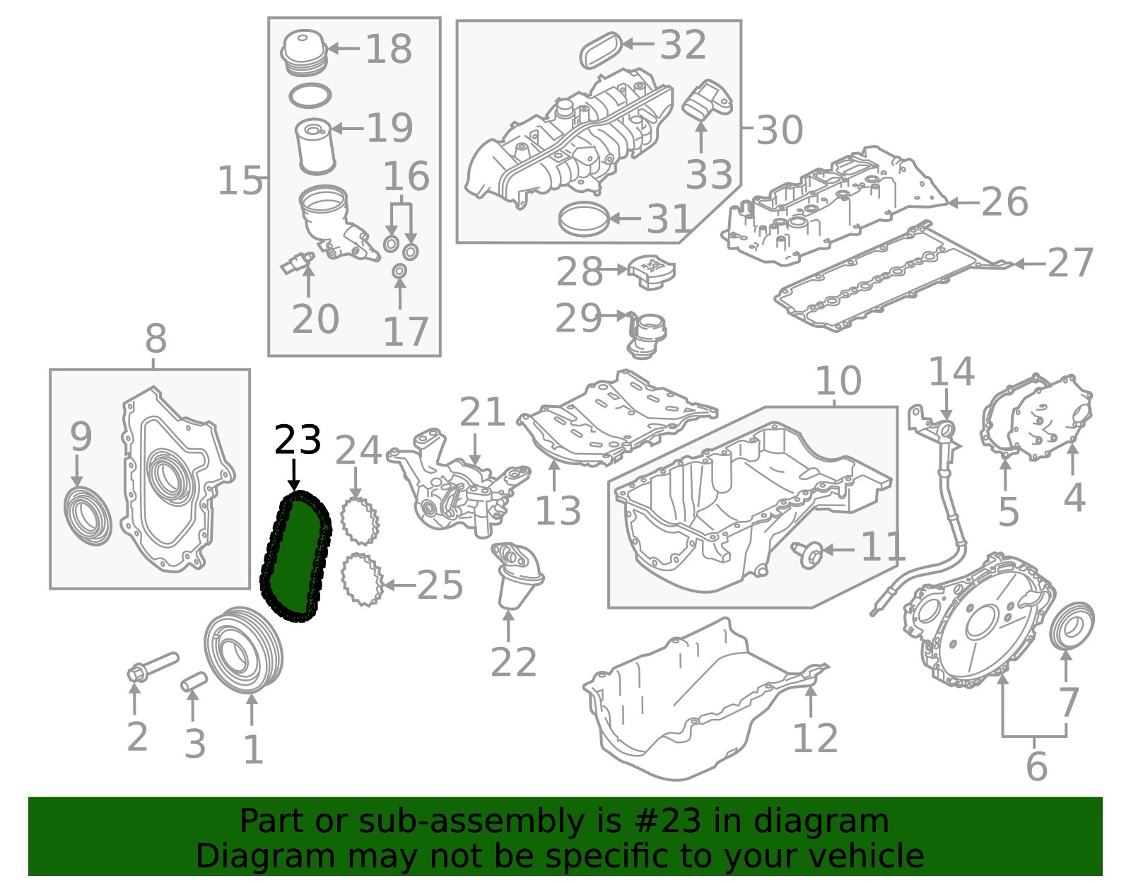 2017-2023 Jaguar Engine Timing Chain AJ813322 | OEM Parts Online